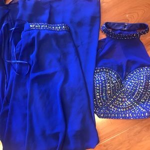 2 piece prom dress